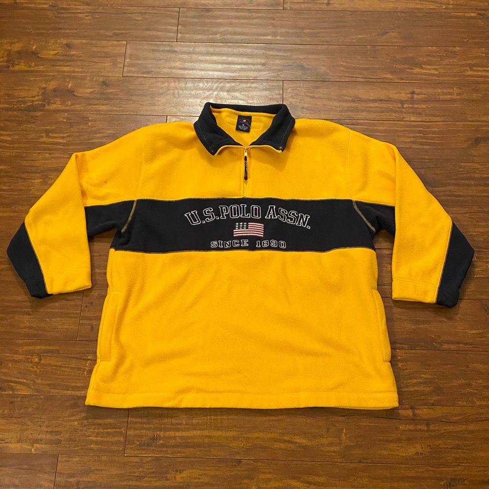VTG 90’s U.S. Polo Association 1/4 Zip Sweater, Size: X-Large